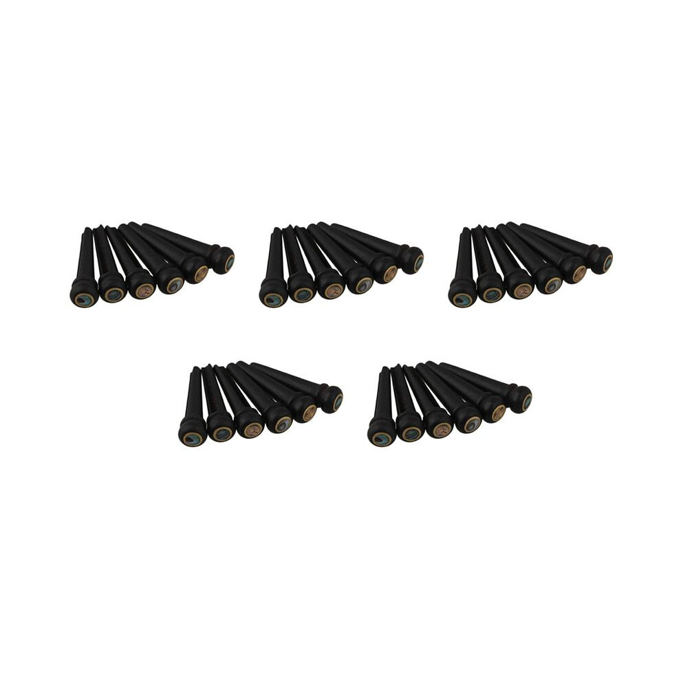 30Pcs Black Ebony Shell Guitar Bridge Bone Pins Set With Green Abalone Dot For Acoustic Guitar Accessories 6033054702396