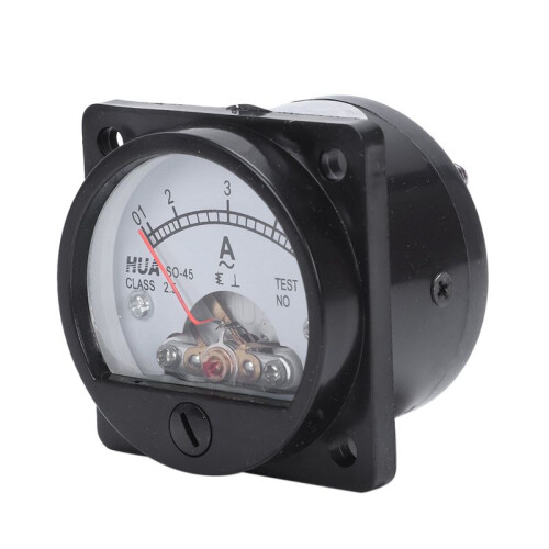2X Class 2,5 Genauigkeit AC 0-5A Analog Panel Rundmesser Amperemeter Meter Schwarz 2