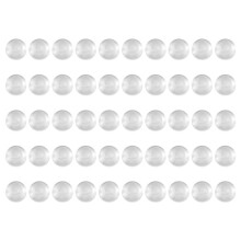50 Stueck / Los 12 mm Runden Eben Zurueck klar Glas Cabochon