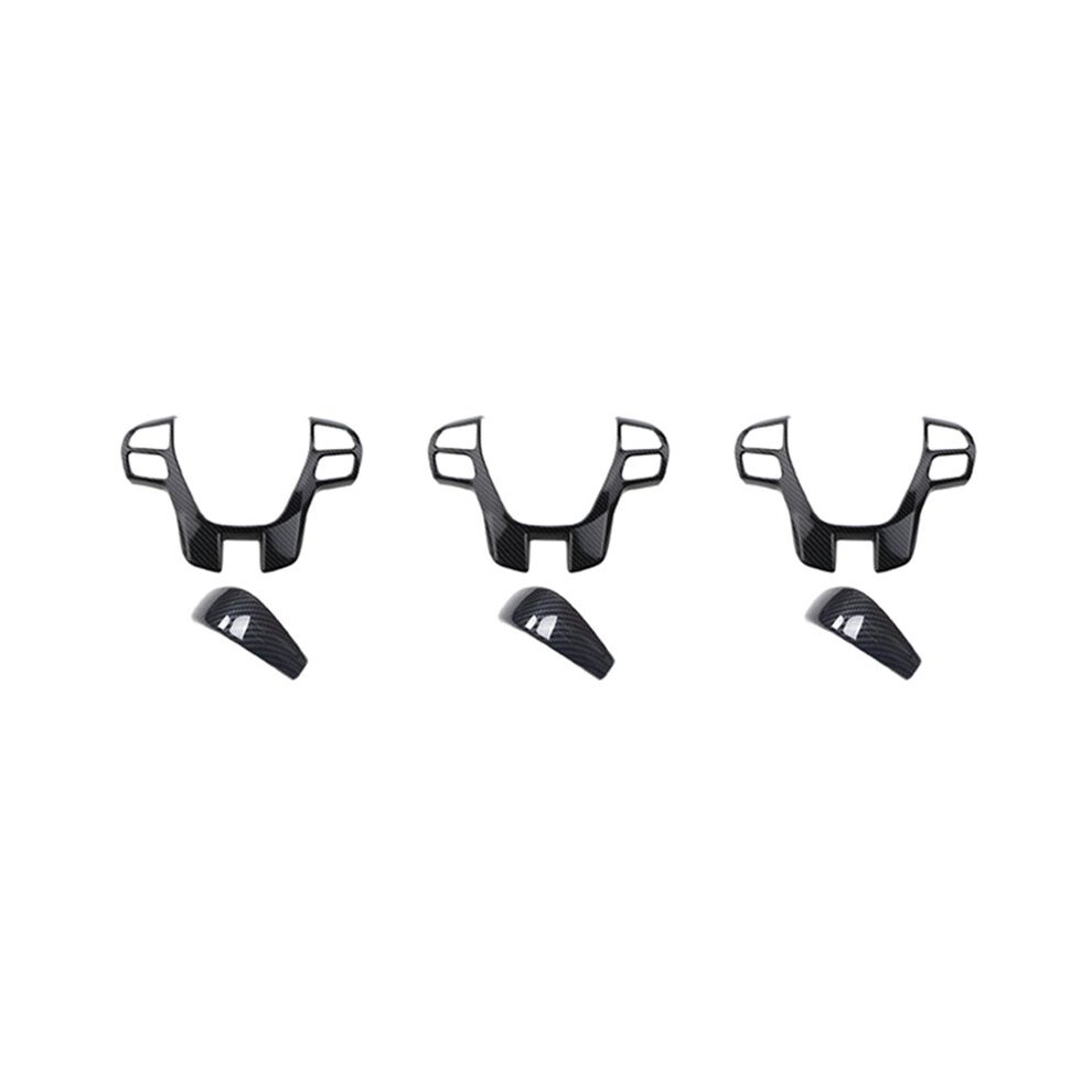 3X For Ranger Everest Endeavor 2015+ Carbon Fiber Steering Wheel & Gear Shift Cover Trim Frame Decorator 6033897237130