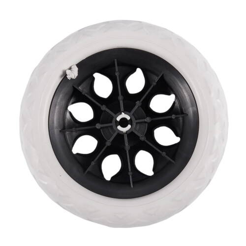 2X Black White Plastic Core Foam Shopping Trolley Cartwheel Casters 1