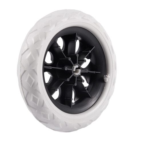 2X Black White Plastic Core Foam Shopping Trolley Cartwheel Casters 2