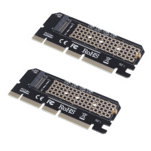 2x M.2 Nvme Ssd Ngff An Pcie 3.0 X16 Adapter M Schlüssel Schnittstellen Karte Unterstützung Pci Express 3.0 X4 Größe M.2 Volle Geschwindigkeit