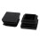 40 Pcs Plastic Square Blanking End Caps Tube Inserts 25mm x 25mm 6