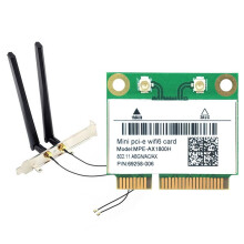 Tarjeta RTL8852BE WIFI6+Antenas con Deflectores AX1800M WiFi Bluetooth5.2 Tarjeta WIFI 2.4GHz/5GHz 802.11ax para Win10/Win11