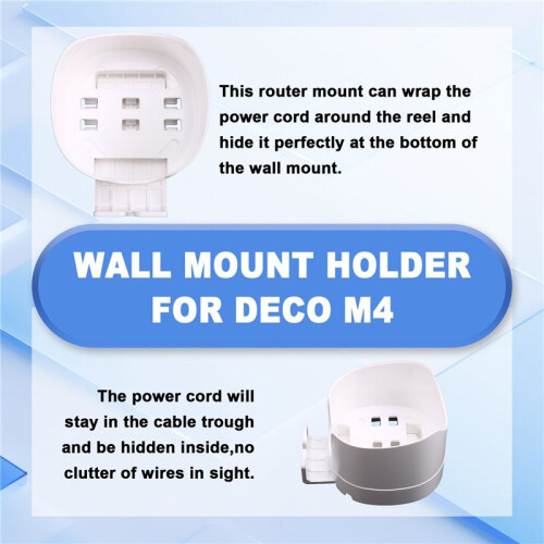Router Wall Mount Bracket Mesh WiFi System Storage Bracket with Cord Management for Office for  Deco M4/E4/P9/S4 2