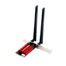 Adaptador Wifi 6E AX210 PCIE Wifi Tarjeta de Red Ethernet Inalámbrica de 5400Mbps BT 5.3 2.4G/5G Banda Dual 802.11 para Win 10 11