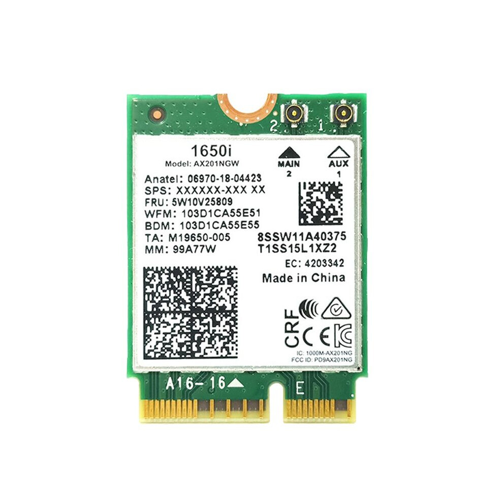 1650I Ax201ngw Wifi Card 3000Mbps Wifi6 2.4G/5G Dual-Band Cnvio2 5.1 Wireless Wifi Adapter For Win10/Win11 6033443989285