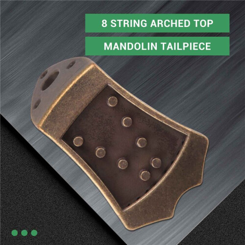 Bronze Metal Triangle Mandolin Tailpiece Parts for 8 String Arched Top Mandoline Replacement 1
