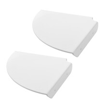 2 StüCk Acryl ein der Wand Montiert Halter, Schwimmende Ecke Regale, Viertel Dusche Regal, HäNgende Ecke Regale, Wand Display (Weiß)