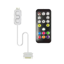 Controlador ARGB 5V 3 Pinos para Fonte de Alimentação  Controlador RGB 3 Pinos Hub para Computador CPU Gabinete Ventilador LED Luz Radiador Branco