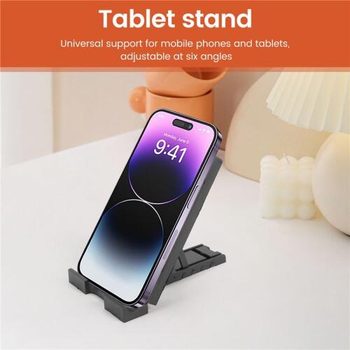 Desktop Tablet Computer Stand Multi-Stage Foldable Portable Desktop Student Learning Machine Stand for  (Black) 1