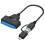 2 em 1  para Cabo USB 3.0  para Disco RíGido Externo Tipo C Adaptador Conversor de 22 Pinos para HDD/SSD de 2,5 Polegadas 1