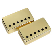 2 Stück Messing Humbucker Pickup Gehäuseabdeckung für E-Gitarre LP 50mm 52mm Gold