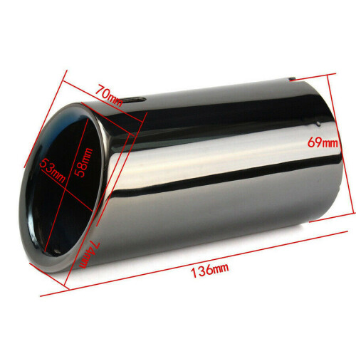 2X Titanium Black Car Exhaust Pipes Tail Tips for  E90 E92 325 328I 3 Series 1