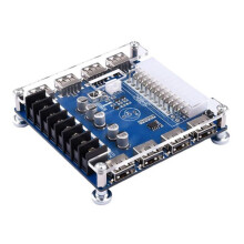20 Pin/24 Pin ATX Power Supply Breakout Board 5V/2A USB Charging Desktop Chassis Power Supply Adapter Board, B
