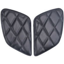 Motorcycle Tank Sticker Retro Motorbike Tank Protection Vintage Decoration Cafe Racer Style Knee Grip Moto Tank Pad(Black)