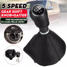 5 Gang Schalt Knauf Leder Gamasche Boot Abdeckung Schalt Hebel Griff Griff für -Transporter T6 Caravelle 2015+