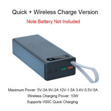 16X18650 LadegeräT Box Power Bank Halter HüLle Dual USB LCD Display UnterstüTzung Schnelles & Kabelloses LadegeräT Akku Schwarz