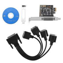 PCI-E Karte mit Seriellem Anschluss PC ein 4 Serielle Schnittstelle RS232 9-Pin Industrielle Steuerung 4-Port Erweiterung Karte AX99100 mit Kabel
