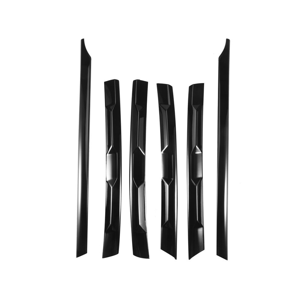 Lhd For L 2017-2021 Glossy Front Bumper Mesh Center Grille Grill Moulding Strips Cover Trim Black 6031156768913
