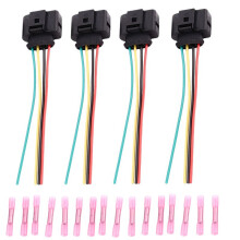 4 Pack Ignition Coil Connector Plug Harness for A4 1.8T, 2.0T, 2.5L, 3.2L, 4.2L Ignition Coil Harness