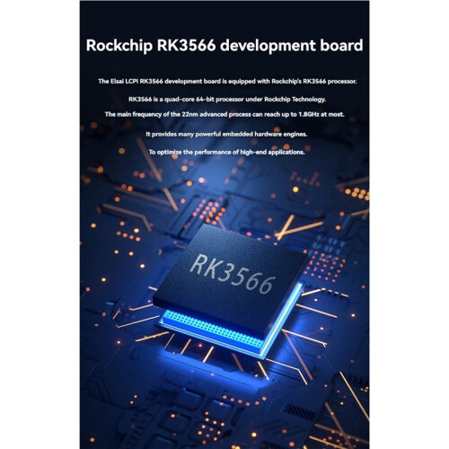 RK3566 Development Board ARM Microcontroller 4K 60fps WiFi-BT with Wired Network for Linux Android 2G+16G 2