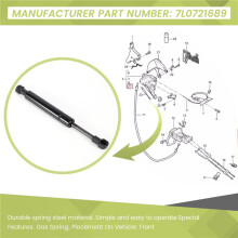 Ammortizzatore per Auto Pedale del Freno Ammortizzatore Molla un Gas per  -Cayenne 2003 2004 2005 2006 2007 2008 2009 2010 7L0721689