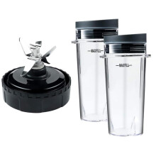 16 Oz Taza con Dos Tapas, Hoja de 6 Aletas para , Accesorios de Repuestos de Licuadora para Licuadora  BL660 BL770 BL740
