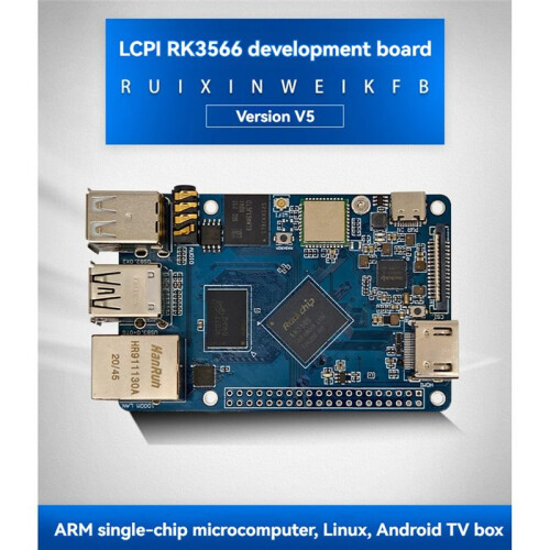 RK3566 Development Board ARM Microcontroller 4K 60fps WiFi-BT with Wired Network for Linux Android 2G+16G 1