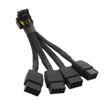 FöR GPU RTX4090 RTX4080 4X8-Stift PCI-E Till 16-Stifts Grafikkort StröMkabel 12VHPWR-Kontakt 90-Graders ArmbåGskabel