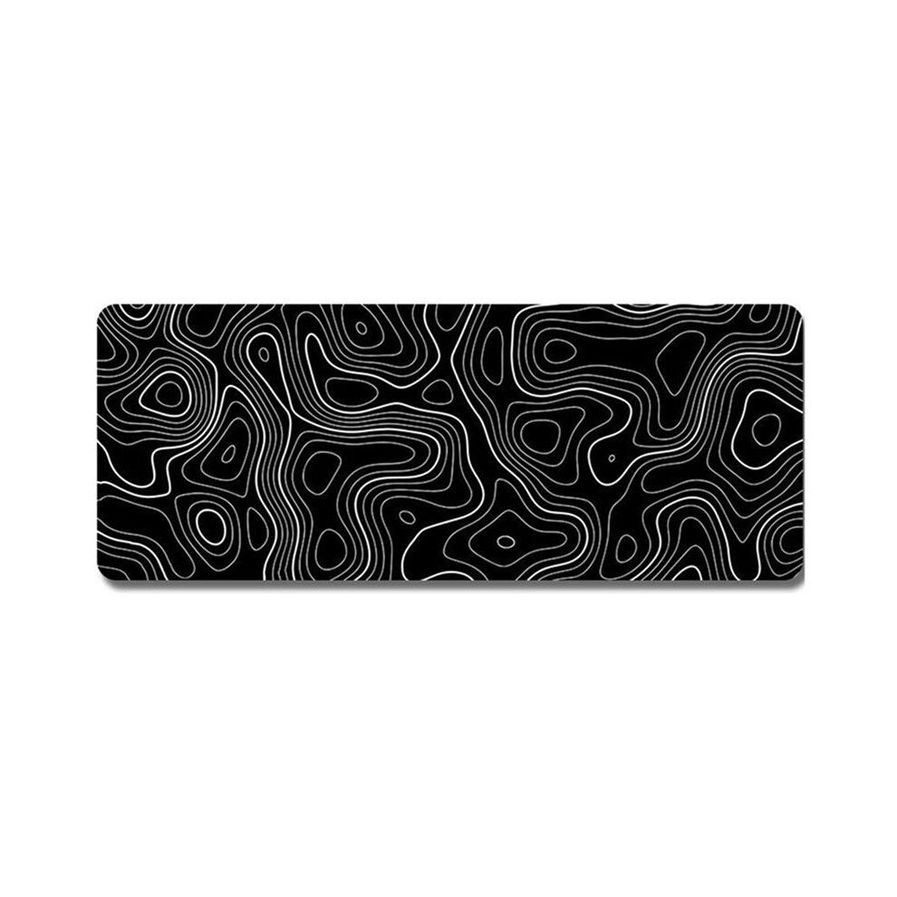 Topographic Contour Extended Mouse Pad Computer Keyboard Mouse Mat Mousepad With 3Mm Non-Slip Base 6032029591607