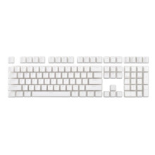 Pudding-Tastatur-Hutbox, Mechanische Tastatur, Doppelte Haut, Milchig, Transparente Tastenkappe, PBT, Individuelles Creme-Gelee (Weiß)