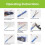 Ethernet RJ45 Pass Through Crimping Tool Bundle with CAT6 RJ45 Pass Through Ethernet 50U Modular Plug 25 Pack 8