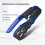Ethernet RJ45 Pass Through Crimping Tool Bundle with CAT6 RJ45 Pass Through Ethernet 50U Modular Plug 25 Pack 5