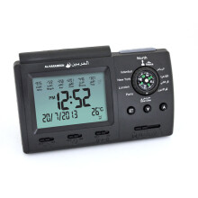Automatische Digital Uhr Islamische Azan Muslim Gebets Alarm Azan Uhr für Desktop Tisch Uhr Haus Dekorations Schwarz