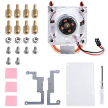 Para Raspberry Pi 4 Case com Torre de Gelo Cooler CPU Fan, com Fan Dissipador de Calor Fan Glare RGB Fan Heat Pipe Tower