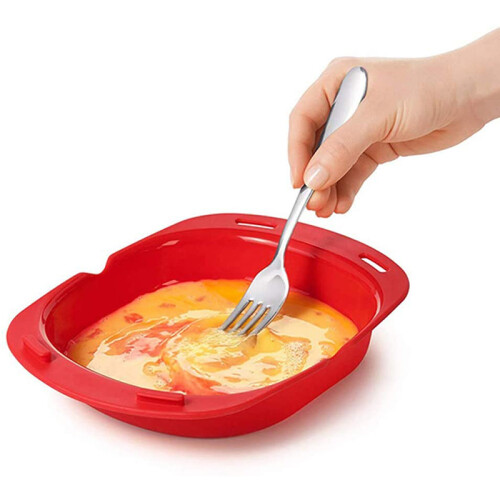 2 Pack Silicone Omelette Maker, Microwave Oven Non Stick Omelette Maker Egg Roll Baking Pan Omelette Tools 2
