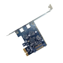 Skrivbordsmoderkort PCI-E Till Type-C-Adapterkort Dual-Port Type-C Expansionskort med ASM1042-Värdkort