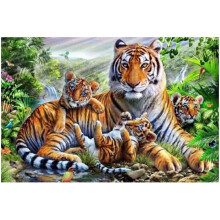 Diamond Painting Kit DIY Crystals Diamond Rhinestone Painting Pasted Paint By Number Kits Stitch Embroidery Tiger