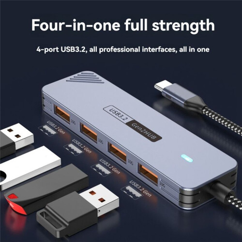 10 Gbit/S USB 3.2 GEN2 HUB USB C HUB Hochgeschwindigkeits-USB-Splitter USB Typ-C 3.2 HUB 1