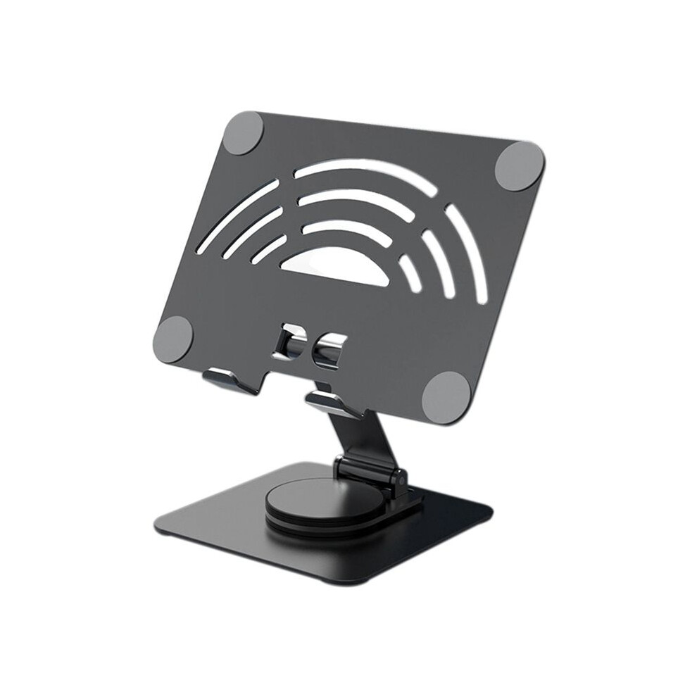 Saudism 360 Rotating Tablet Stand Aluminum Alloy Carbon Steel Desktop Tablet Stand For Tablet Phone Stand Within 12.9 Inches B