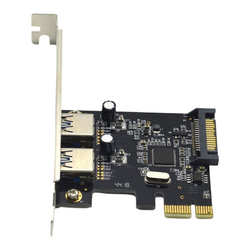 PCIE-Expansionskort PCI-E Till 2-Portars USB3.0 5 Gbps Convert Card Riser för Win7/8/9/10/Linux