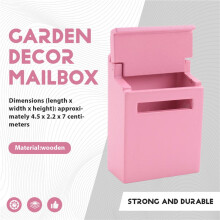1/12 Wooden Mailbox Dollhouse Miniature Fairy Garden Decor