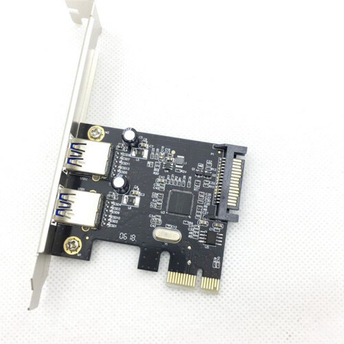 PCIE-Expansionskort PCI-E Till 2-Portars USB3.0 5 Gbps Convert Card Riser för Win7/8/9/10/Linux 2