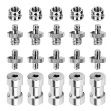Tornillo 1/4 A 3/8 Tornillos Roscados De Conversor Adaptador Tornillo De Espiga De Adaptador Juego De Montaje Para Tripode De Ca Mara Soporte De