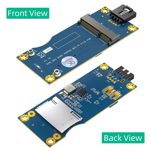Adaptateur  PCI-E Vers USB avec Emplacement pour Carte SIM pour Module WWAN/LTE 1
