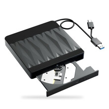 External Blu-Ray DVD Drive BD/DVD/CD -/+RW Optical Drives for Laptop Desktop Burner Player Compatible for Windows MacOS