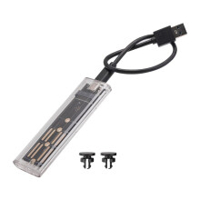 M2 SSD Case M.2 NVME SSD Enclosure Portable SSD RGB Transparent Hard Disk Case 10Gbps for PC