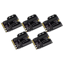 5 PZ Scheda di Espansione M2 A SATA3.0 PCI-E3.0 KEY A+ e WIFI Adattatore per Scheda di Espansione M.2 A Senza Installazione Driver